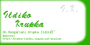 ildiko krupka business card